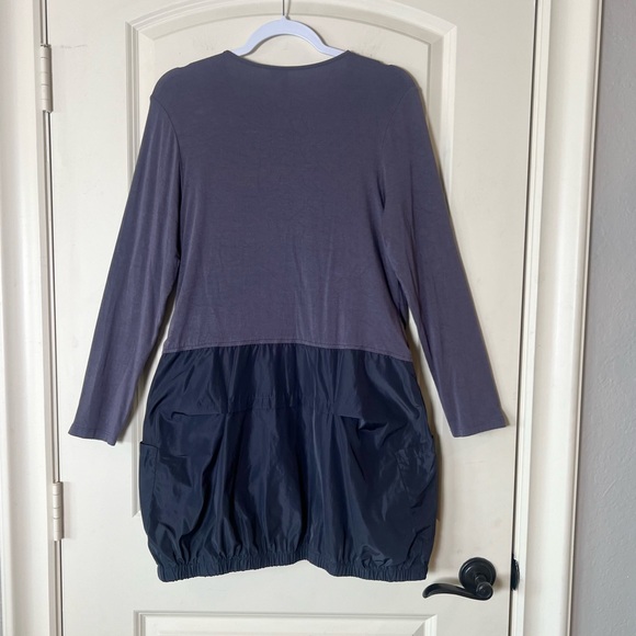 Comfy USA Cute Mixed Media Dress Black and Gray Small - Picture 6 of 10